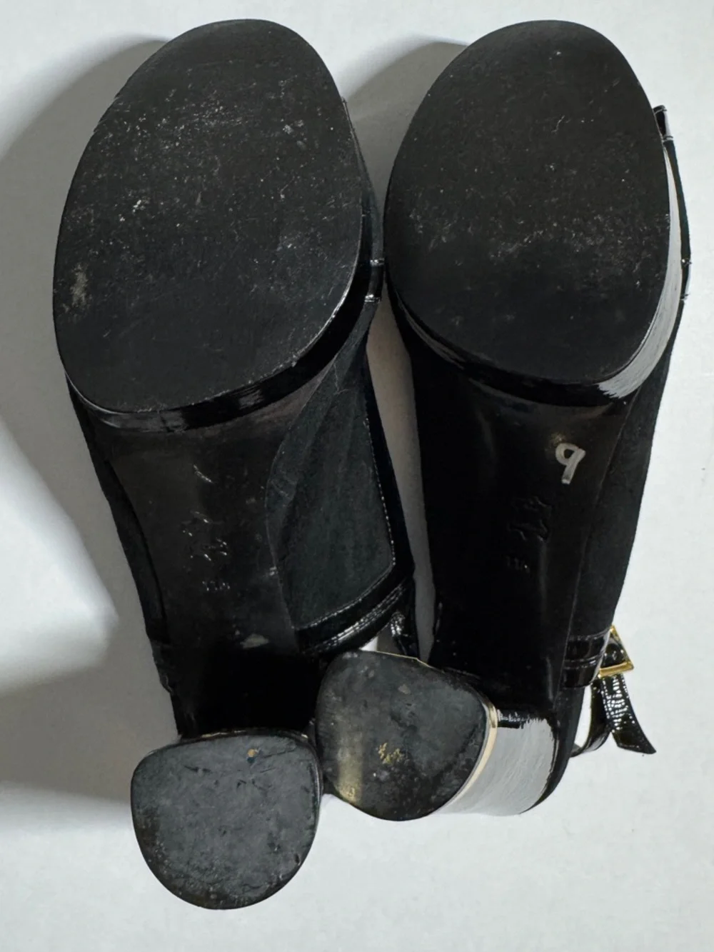 Tory Burch "Gemma" Suede/Patent Leather Women's Slingback Pumps 11M - Picture 11 of 13